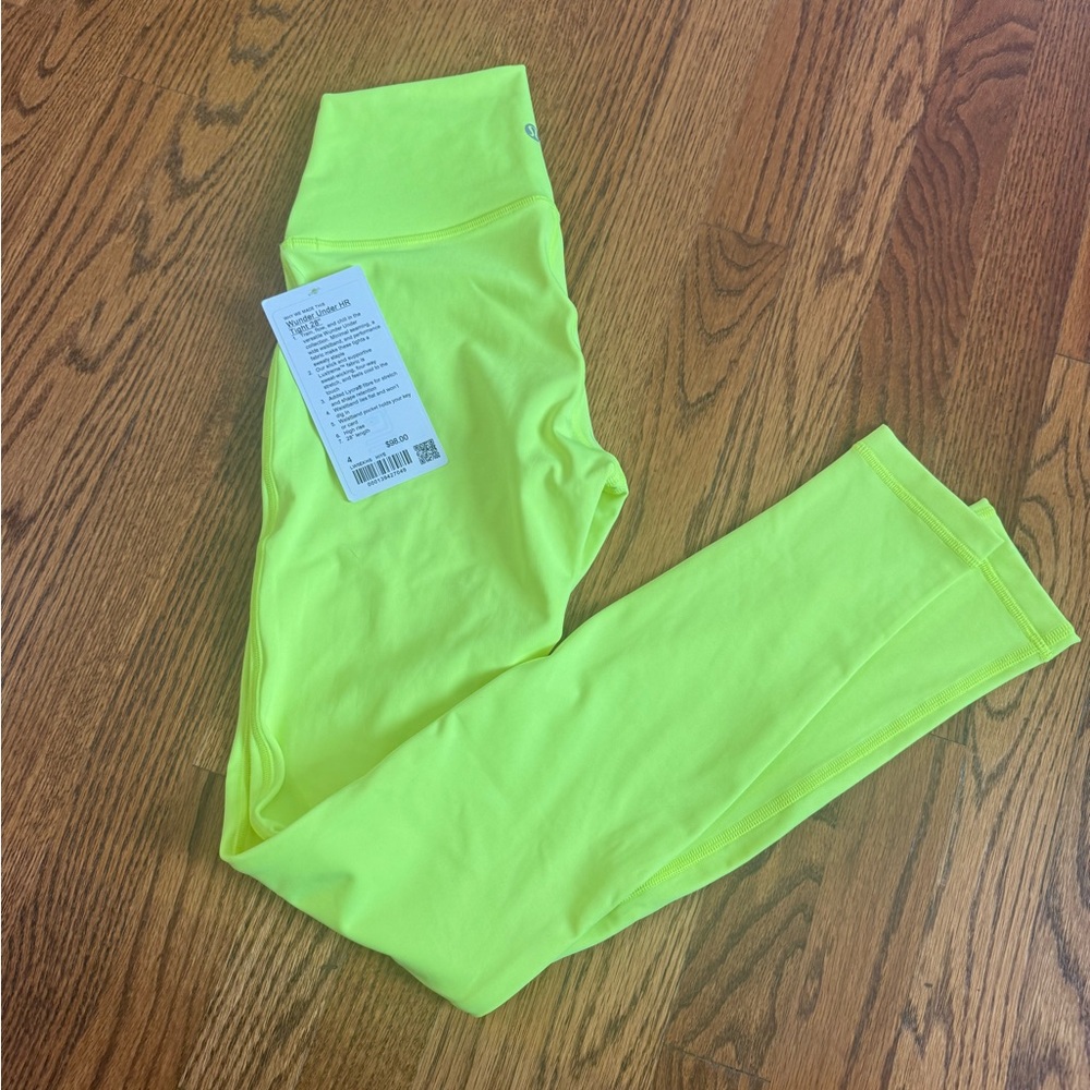 NWT Lululemon Wunder Under Sz 4 Highlight Yellow